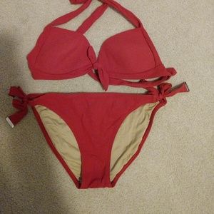 Red Calvin Klein bikini size medium